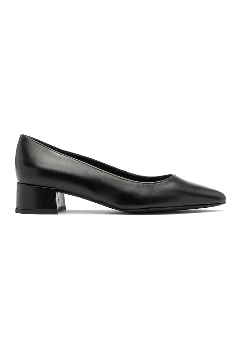 Oferte la Pantofi de piele intoarsa cu toc masiv Elizabeth - Negru