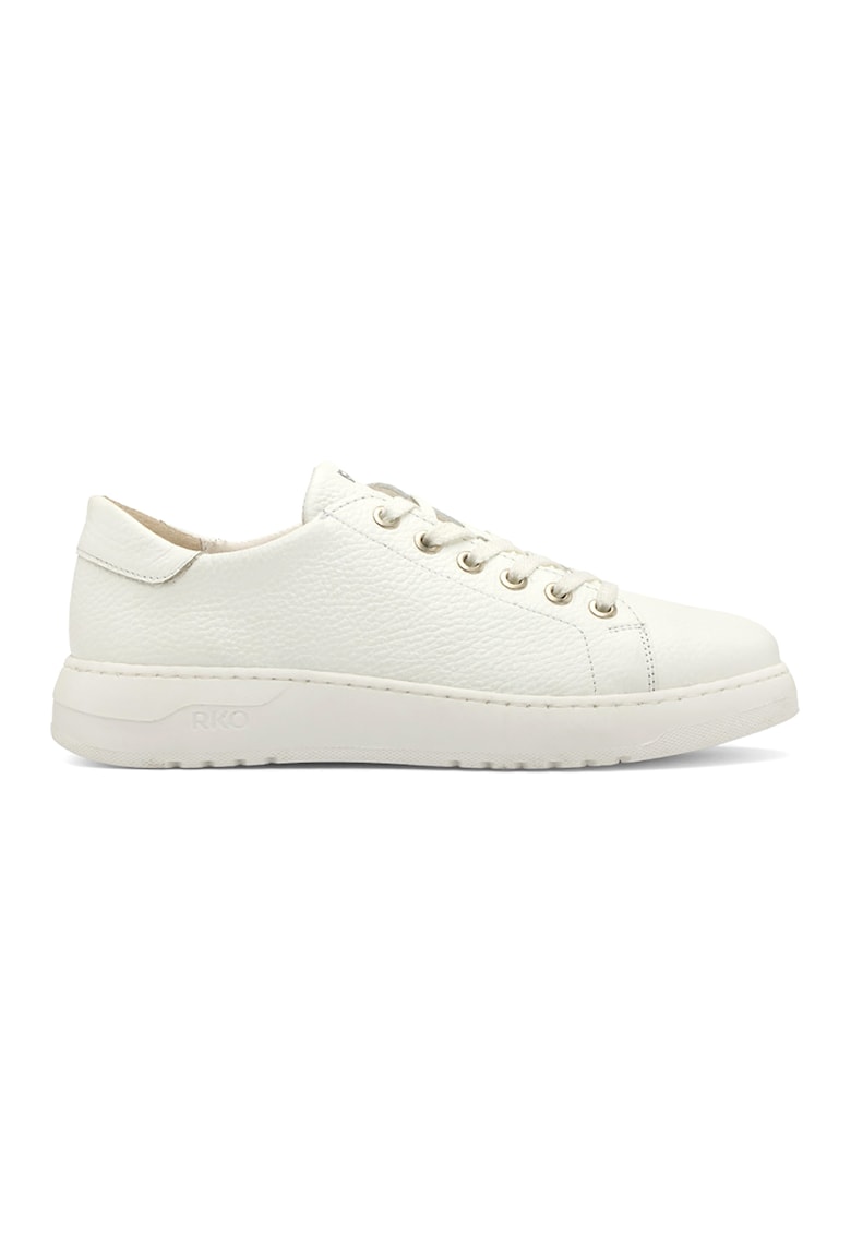 Oferte la Pantofi sport de piele cu aspect granat Nora - Alb