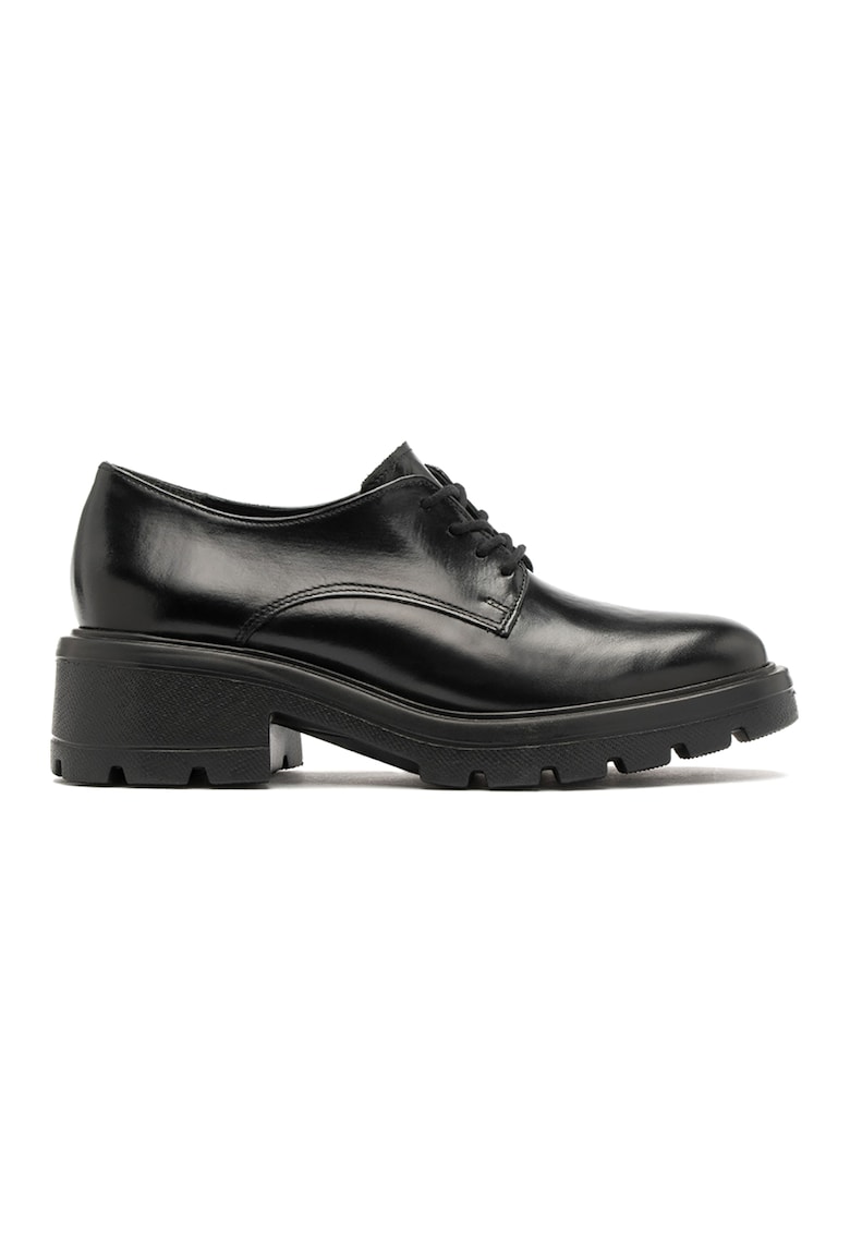 Oferte la Pantofi derby de piele ecologica lacuita Sisi - Negru