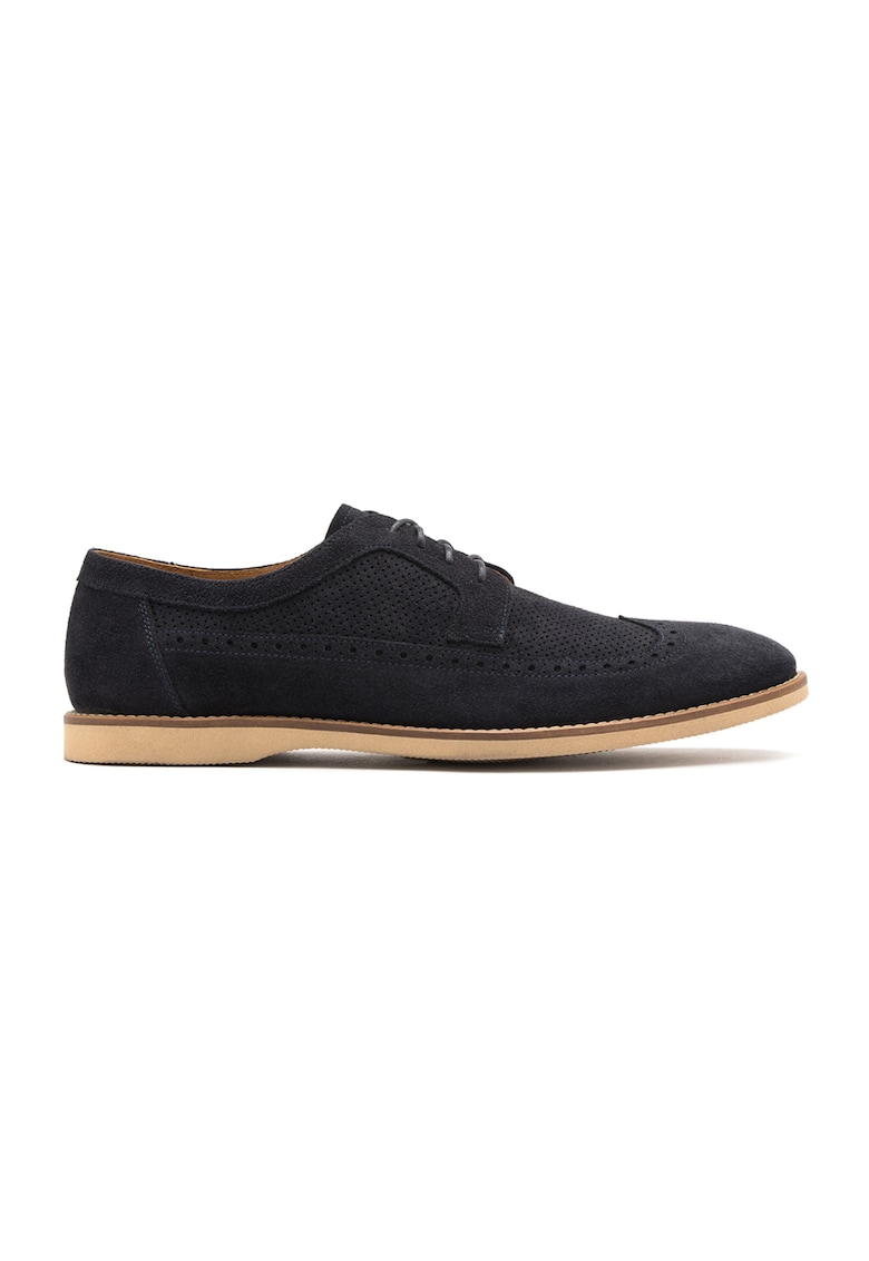 Oferte la Pantofi brogue de piele intoarsa Scott - Albastru ultramarin