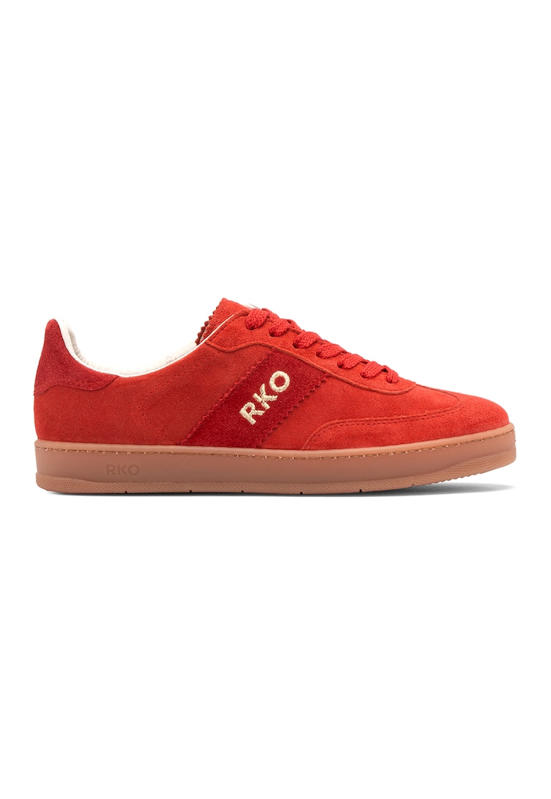 Oferte la Pantofi sport de piele intoarsa Nora - Rosu vermillion