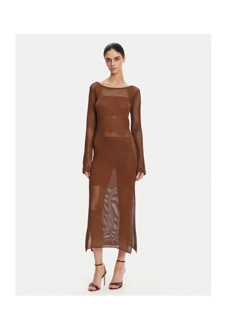 Oferte la Rochie dama  FS25SD5004K514O7 - Viscoza/lurex - Maro - Maro