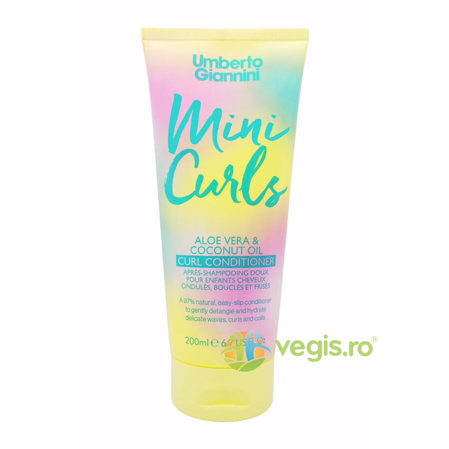 Oferte la Balsam Delicat pentru Parul Ondulat, Cret sau Foarte Cret pentru Copii cu Aloe Vera si Ulei de Cocos Mini Curls 200ml