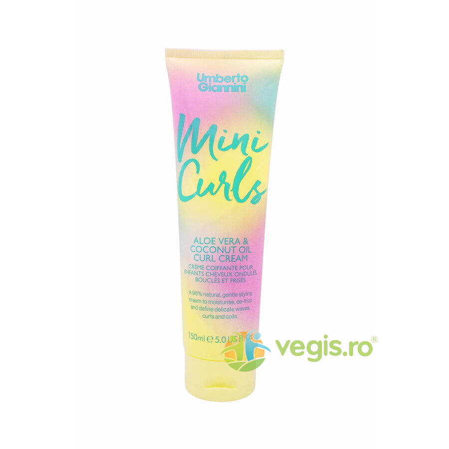 Oferte la Crema de Styling pentru Parul Ondulat, Cret sau Foarte Cret pentru Copii cu Aloe Vera si Ulei de Cocos Mini Curls 150ml