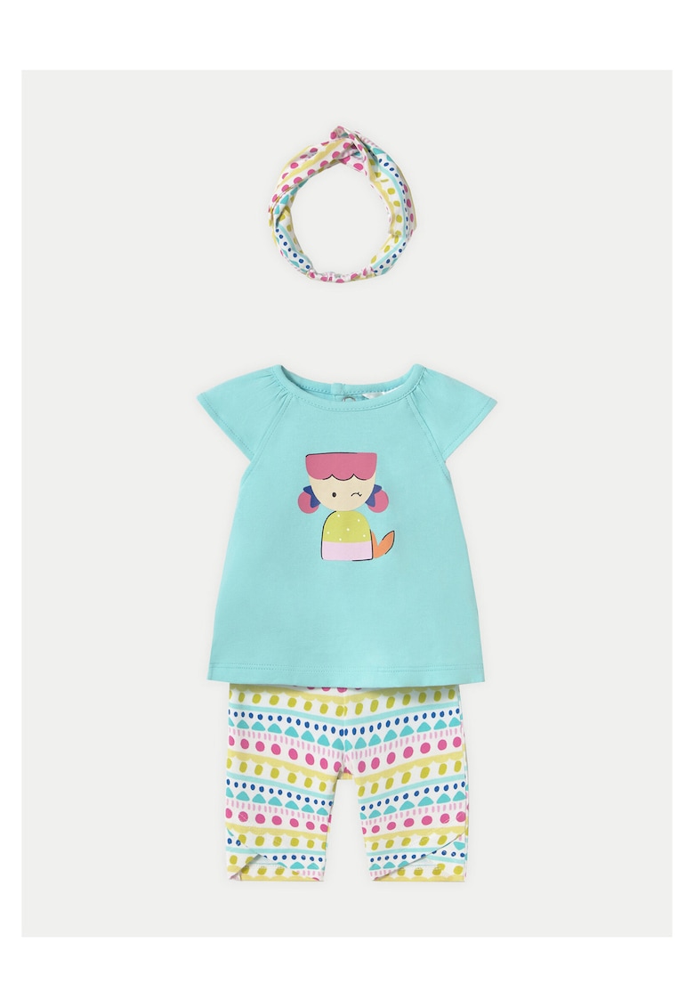 Oferte la Set tricou si colanti fete  1763 - Bumbac/Elastan - Multicolor - Multicolor