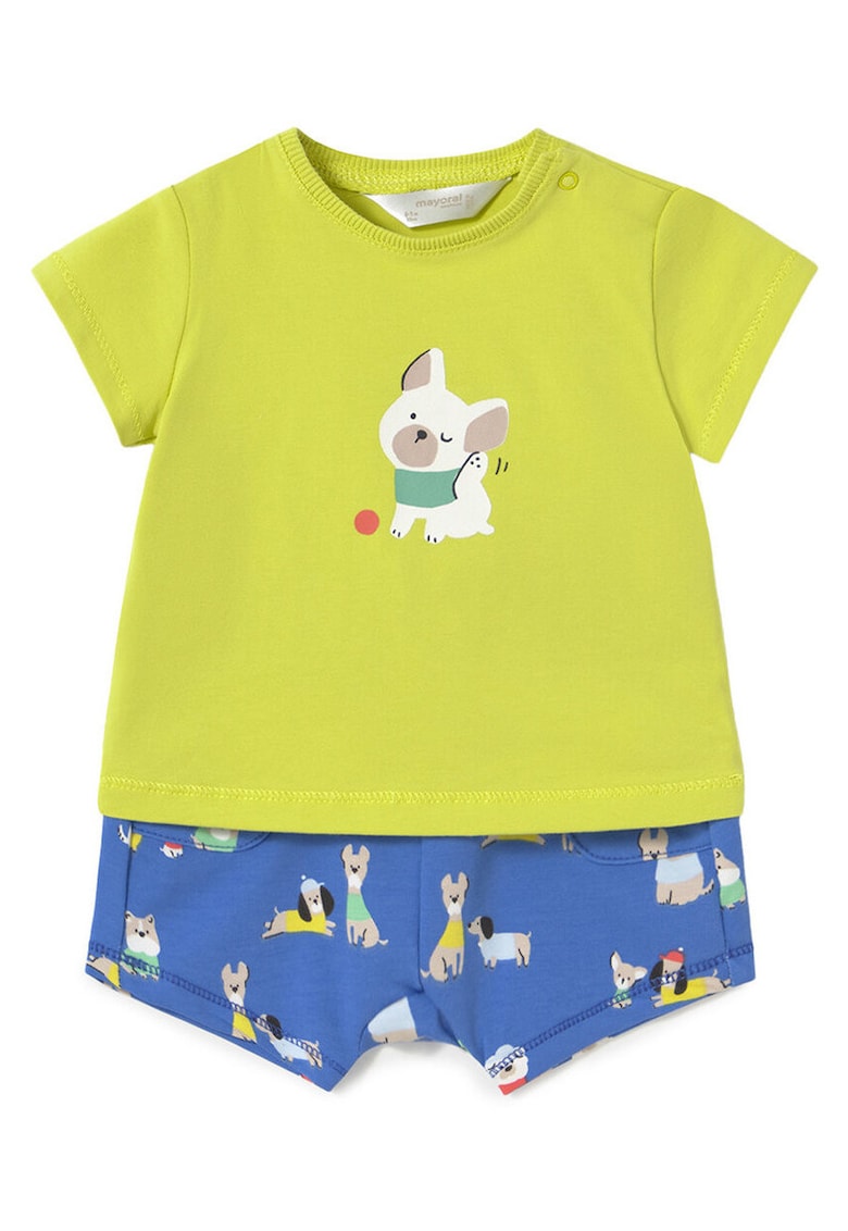 Oferte la Set tricou si pantaloni scurti baieti  1206 - Bumbac/Elastan - Multicolor - Multicolor