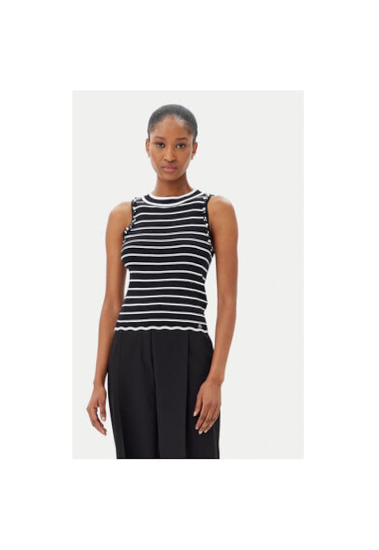 Oferte la Top dama  ACMA001916 - Viscoza/Nylon - Alb/Negru - Alb/Negru