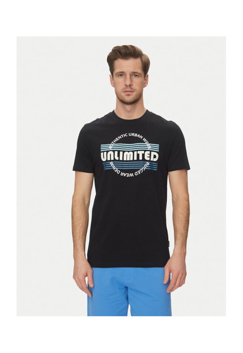 Oferte la Tricou barbati  20718276 - Bumbac - Negru - Negru