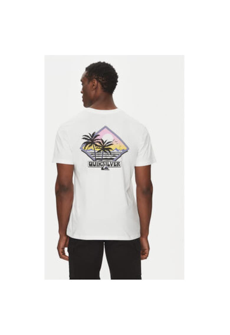 Oferte la Tricou barbati  EQYZT08095-WBB0 - Bumbac - Alb - Alb