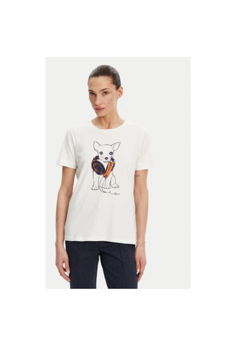 Oferte la Tricou dama  11105029 - Bumbac/Elastan - Alb - Alb