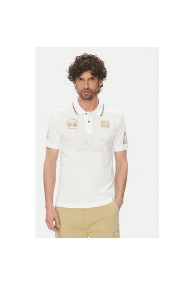Oferte la Tricou polo barbati  PK097 - Bumbac - Alb - Alb