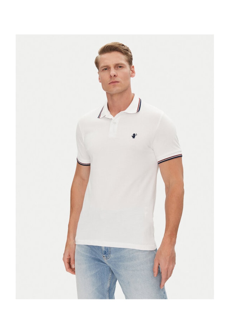 Oferte la Tricou polo barbati  DR0136M-BATE20 - Bumbac - Alb - Alb