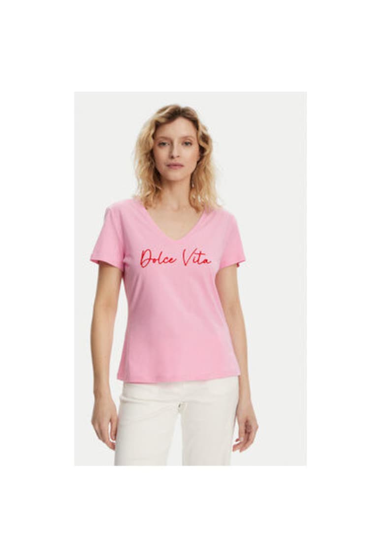 Oferte la Tricou dama  251-DOLCE - Bumbac/Modal - Roz - Roz