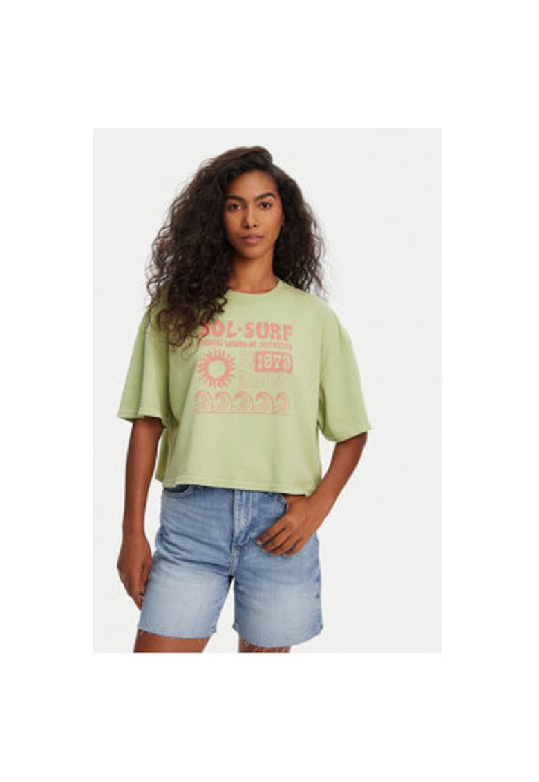 Oferte la Tricou dama  EBJZT00428 - Bumbac - Verde - Verde