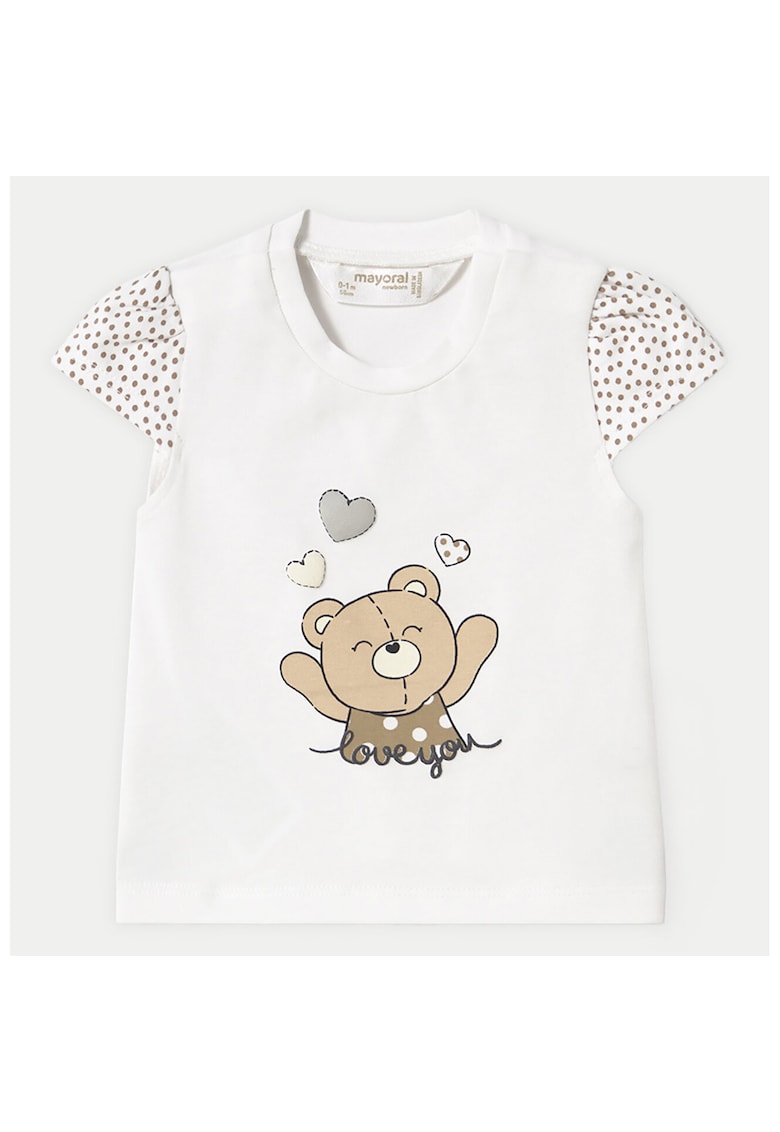 Oferte la Tricou fete  1070 - Bumbac/Elastan - Alb - Alb