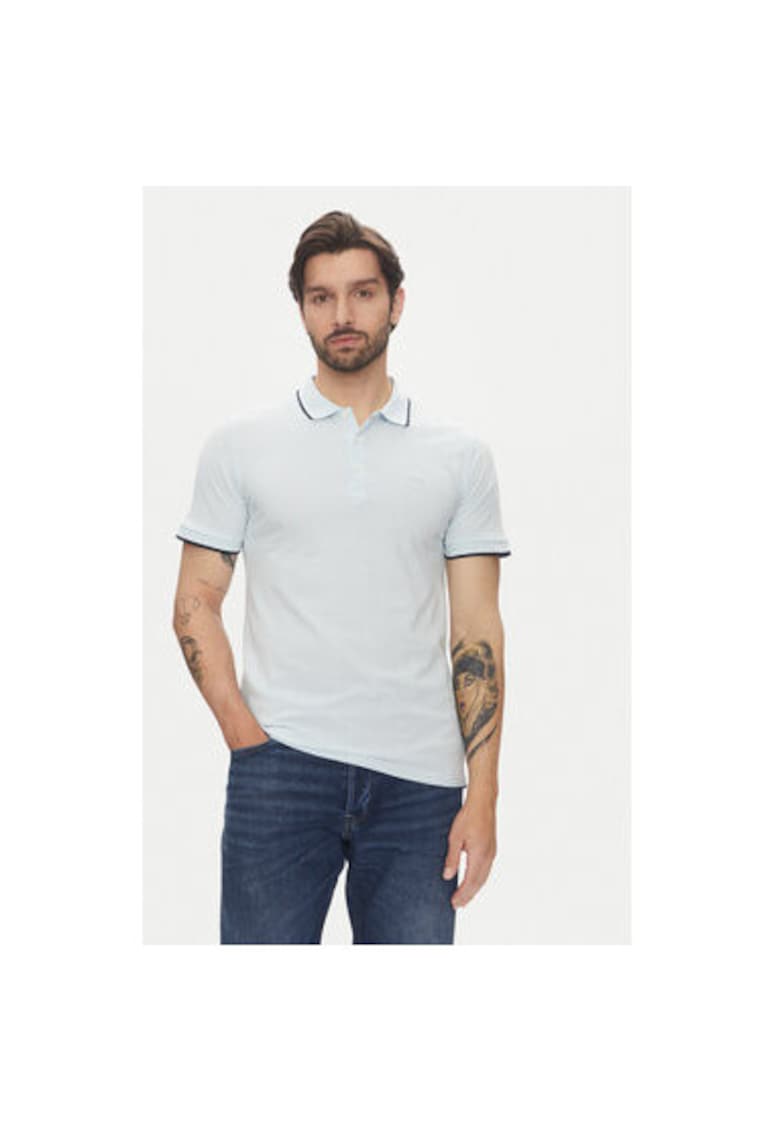 Oferte la Tricou polo barbati  30-404010 - Bumbac - Albastru - Albastru