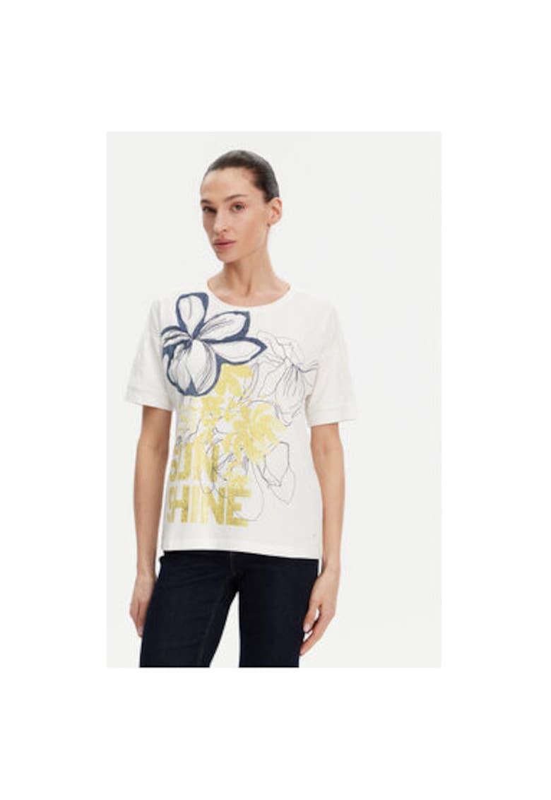 Oferte la Tricou dama  11105007 - Bumbac/Elastan - Alb - Alb