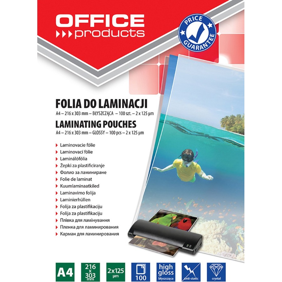 Oferte la Folie de laminat Folie pentru laminare,  A4 125 microni 100buc/top Office Products