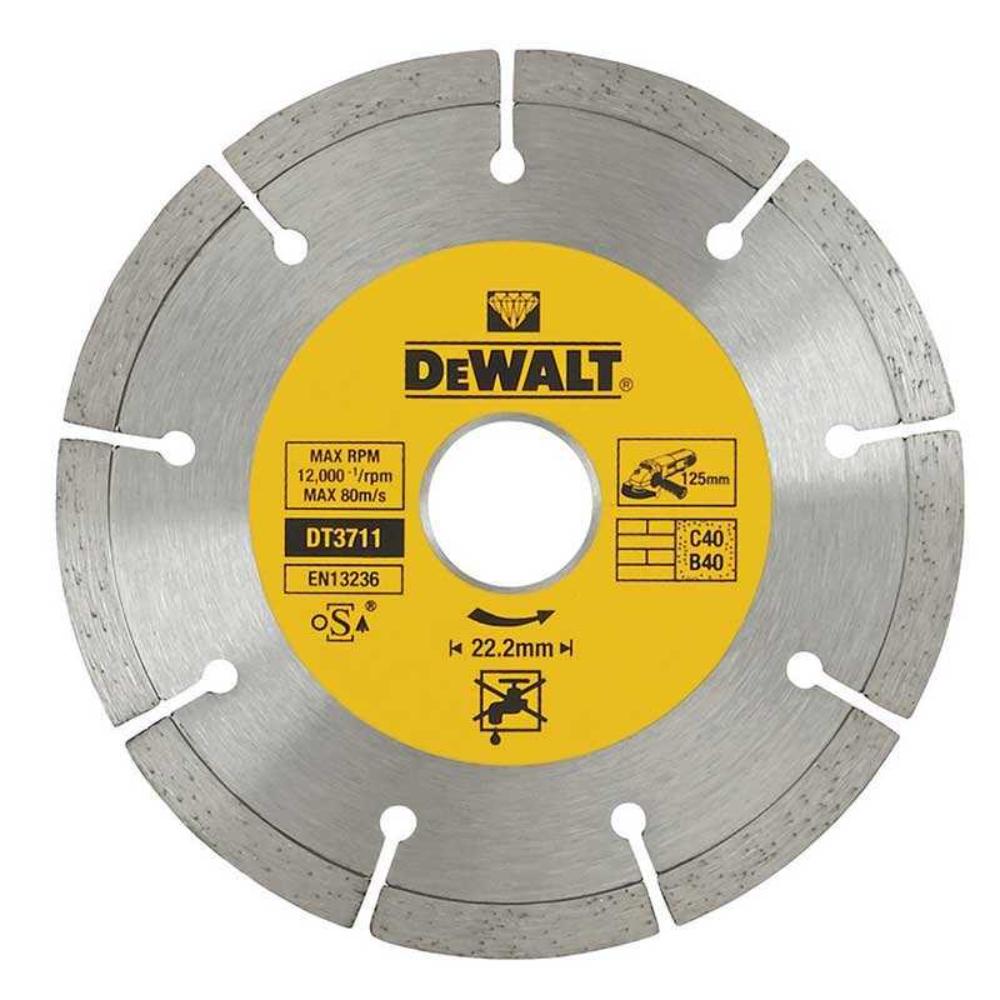 Oferte la Disc diamantat segmentat DeWalt DT3711, 125 x 22,2 x 1.8 mm 