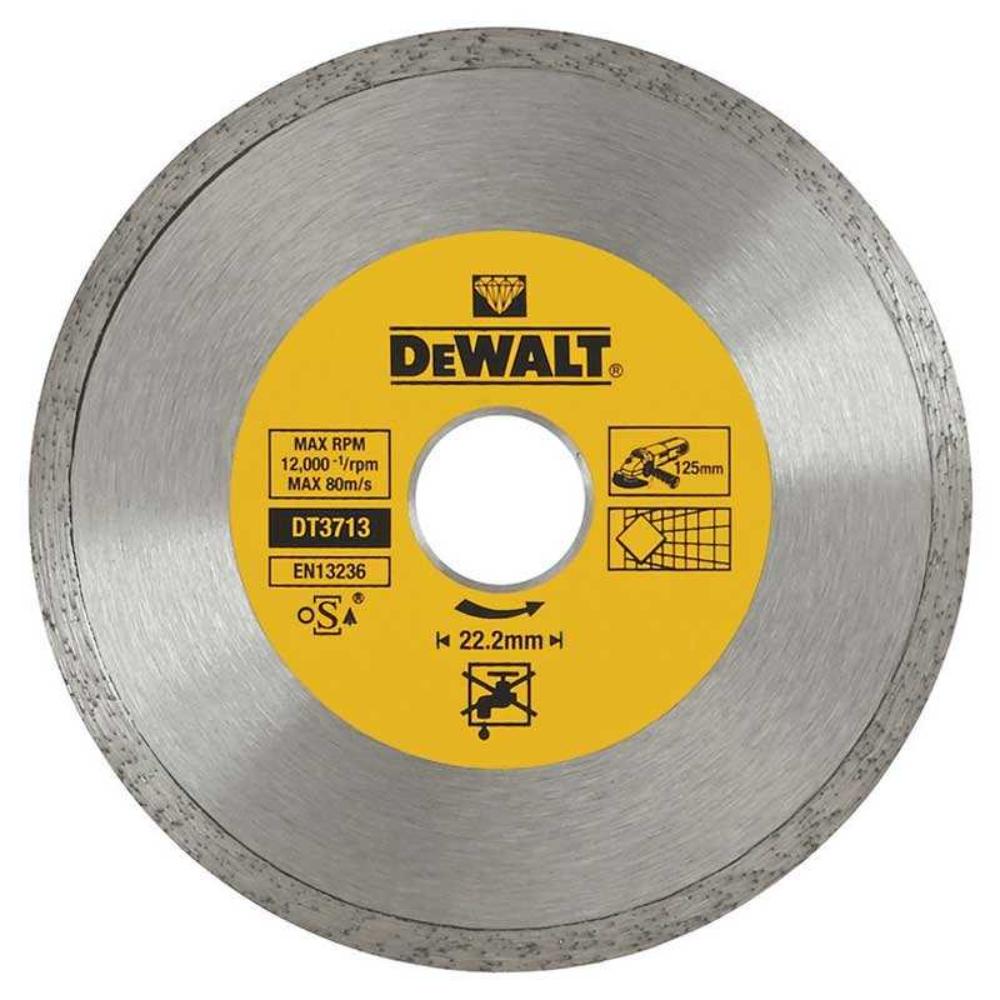 Oferte la Disc diamantat continuu DeWalt DT3713, pentru taiere uscata, 125 x 22,2 mm 