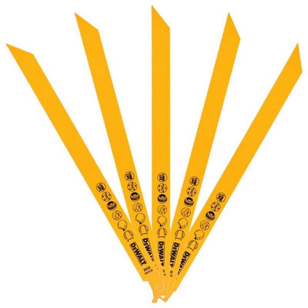 Oferte la Set 5 lame fierastrau orizontal DeWALT DT2384, metal, tabla, tevi, profile, 3 mm