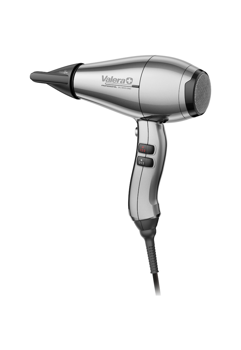 Oferte la Uscator de par profesional  Swiss Silence Jet SXJ 8600 RC - 2400 W - Motor Long-Life - Ionizare - 3 Setari temperatura - 2 Setari viteza - Gri
