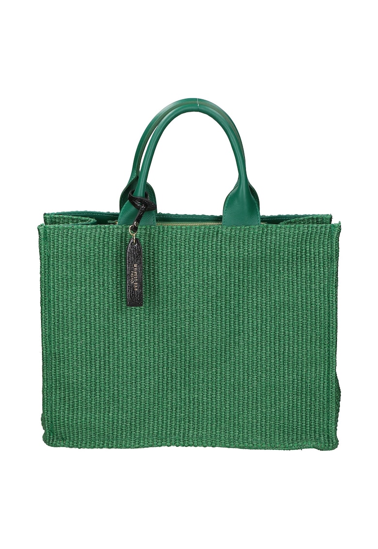 Oferte la Geanta de piele si material textil cu maner
