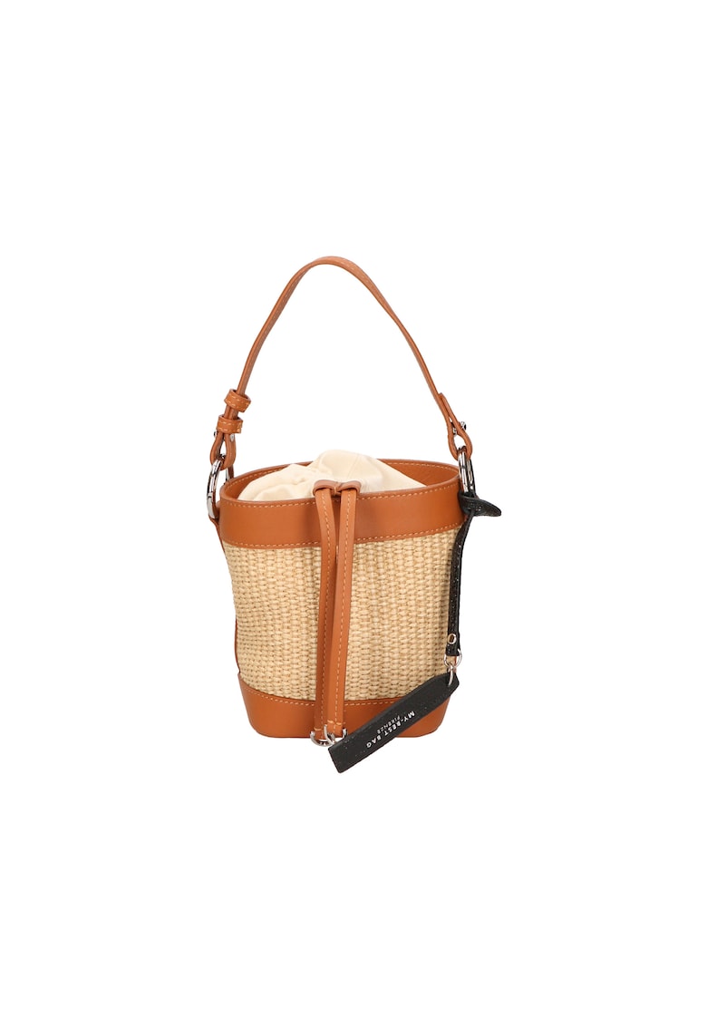 Oferte la Geanta bucket de piele si material textil