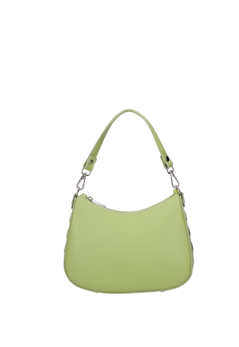 Oferte la Geanta din piele cu bareta de umar - Verde deschis