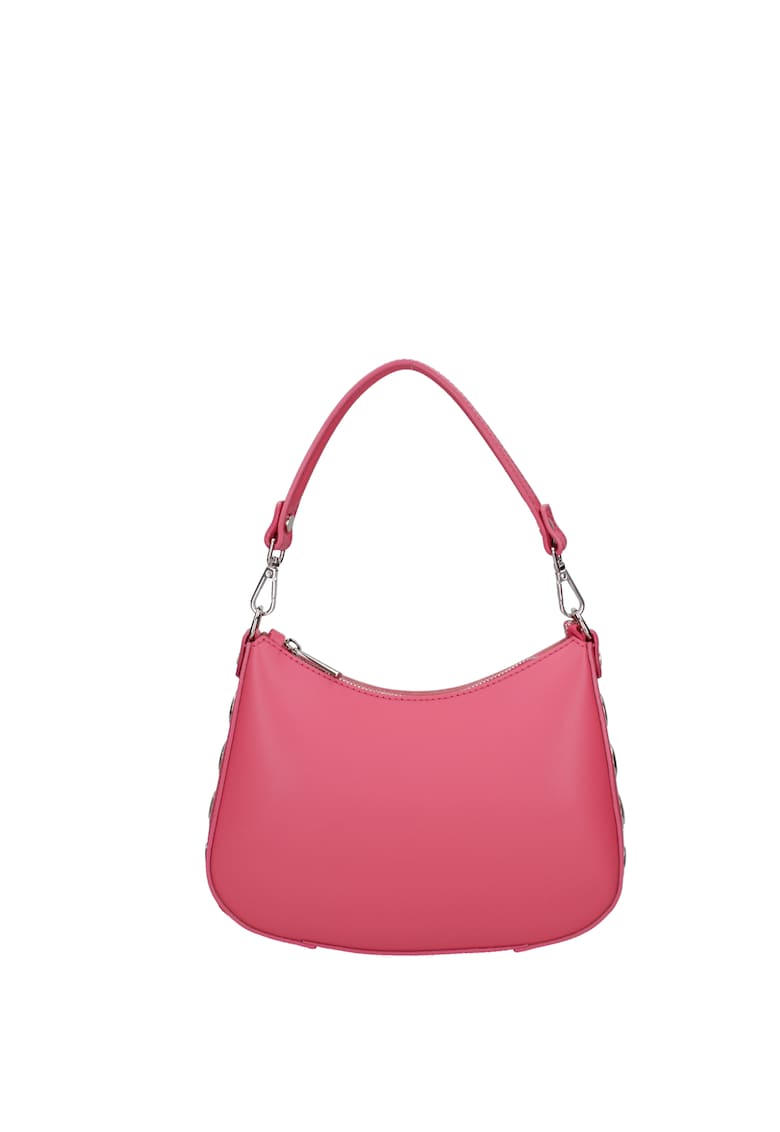 Oferte la Geanta din piele cu bareta de umar - Fucsia