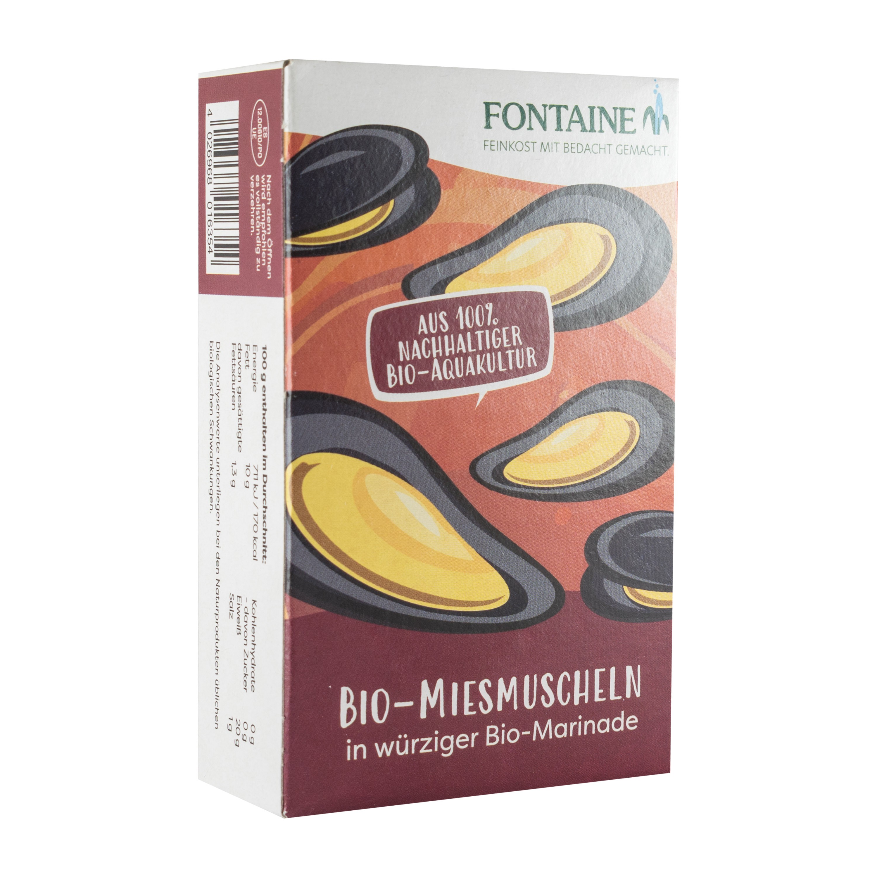 Oferte la Midii bio in sos marinade, 120g Fontaine