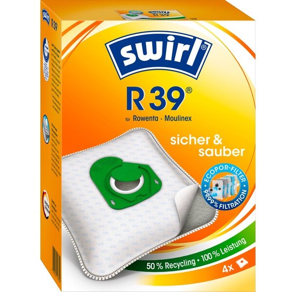 Oferte la Set 4 Saci Filtru R39 MicroPor Plus AntiBac Green +1 Filtru Pentru Aspirator Alb