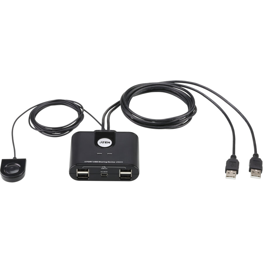 Oferte la Comutator US224 Dual    USB 2.0   LED  Negru