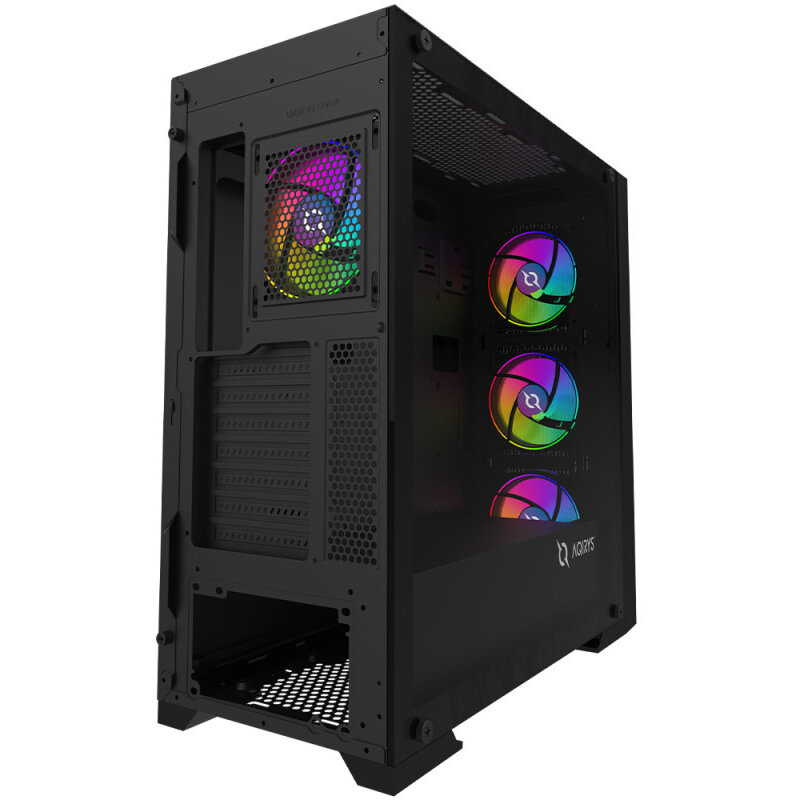 Oferte la Carcasa Avior Middle Tower Argb Tempered Glass Negru
