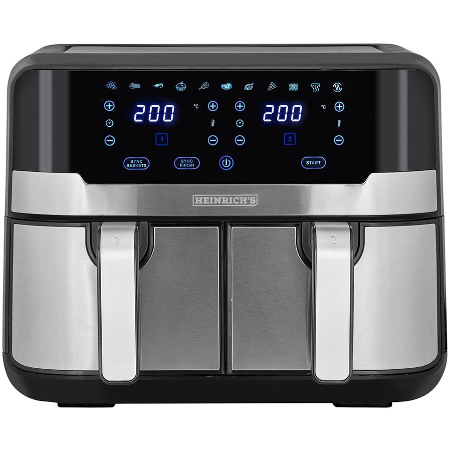 Oferte la Friteuza HFR 8214 Double Hot Air Fryer 2 x 4.5L 1300-2400W Negru