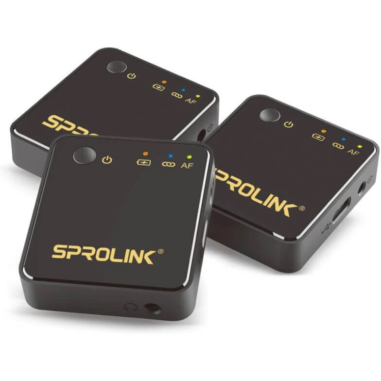 Oferte la Microfon Wireless M1-Set 1 Transmitator + 1 Receptor Pentru Productie Audio & Video Live Audio-Video Conferinta