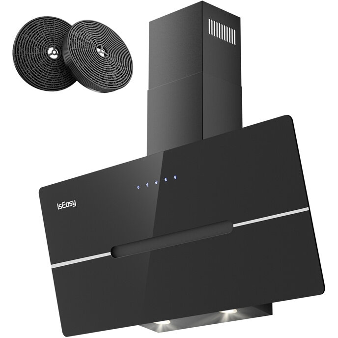 Oferte la Hota Decorativa TV52A90D4-CC-I2 3 Trepte de Putere Touch Control Clasa A++ 90CM Negru