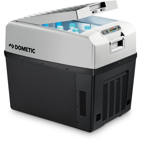 Oferte la Cutie termoelectrica TCX 35 TropiCool Alimentare 12/24V DC si 230V AC Capacitate 33 litri Negru/Gri