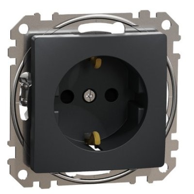 Oferte la Priza 2P+E cu obturatoare, Schneider, SDD114022, Sedna Design, 16A, 250V, borne automate, antracit