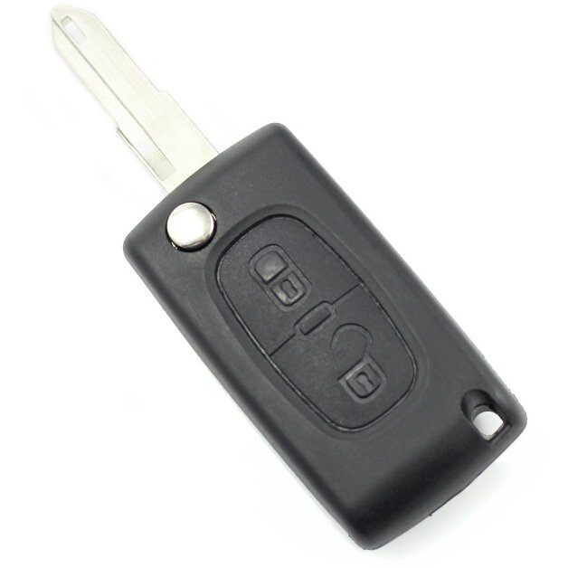 Oferte la Carcasa pentru Cheie Citroen / Peugeot 206 Tip Cheie Briceag cu 2 Butoane si Suport Baterie Negru