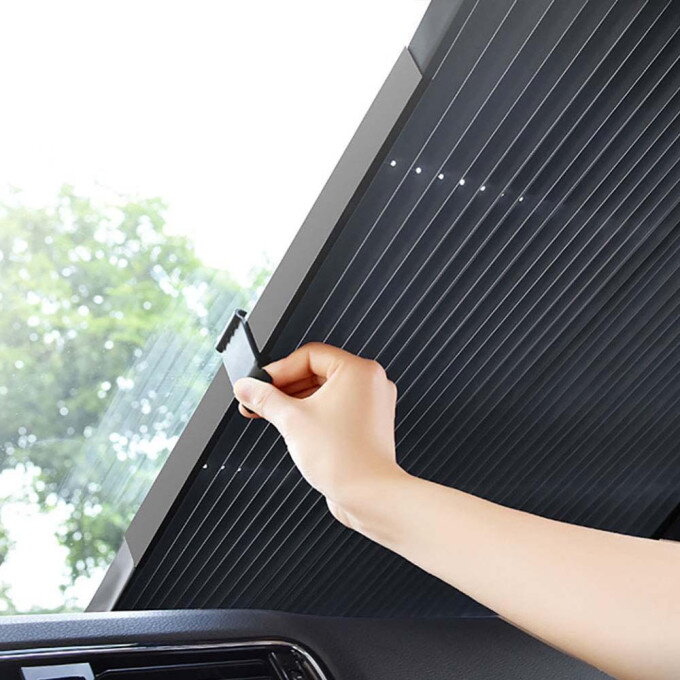 Oferte la Parasolar Auto Retractabil 150 x 70cm Gri