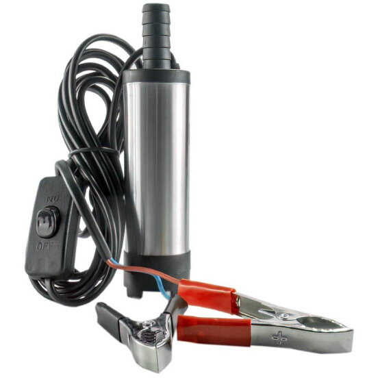 Oferte la Pompa de Transfer Combustibil 12V 30l/min Cleme Crocodil Argintiu