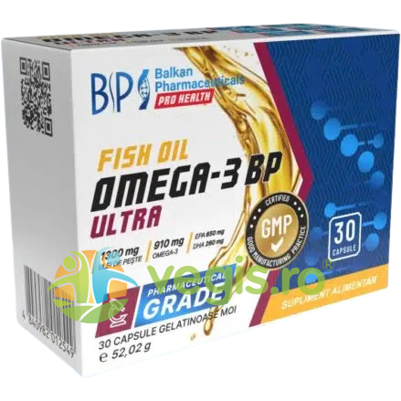 Oferte la Omega 3 Ultra Fish Oil 1300mg 30cps moi