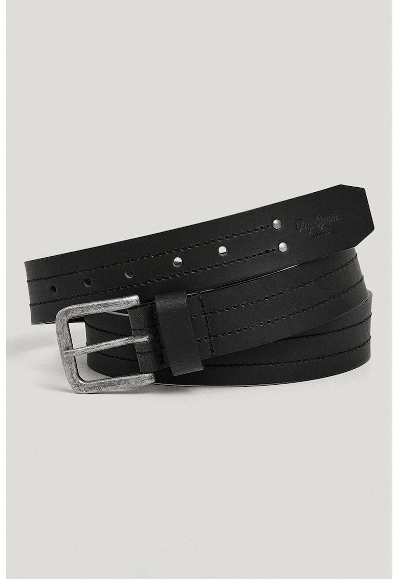 Oferte la Curea uni din piele - Negru