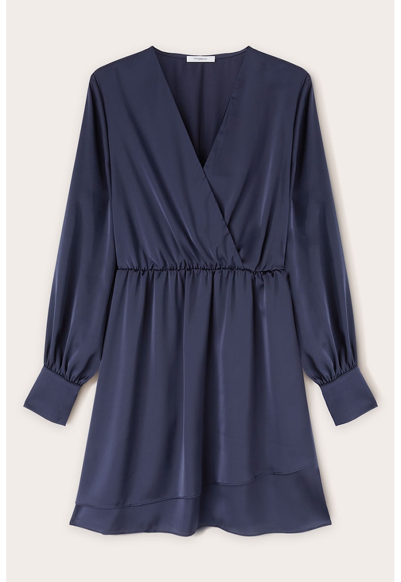 Oferte la Rochie mini cu decolteu cache-coeur - Bleumarin
