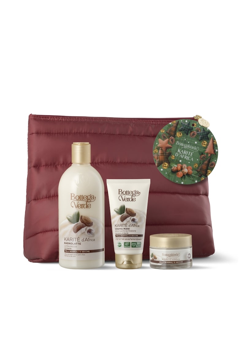 Oferte la Set cadou ingrijire corp - cu extract de unt de shea - in ambalaj festiv - Karite - 400 ML - 50 ML - 75 ML -