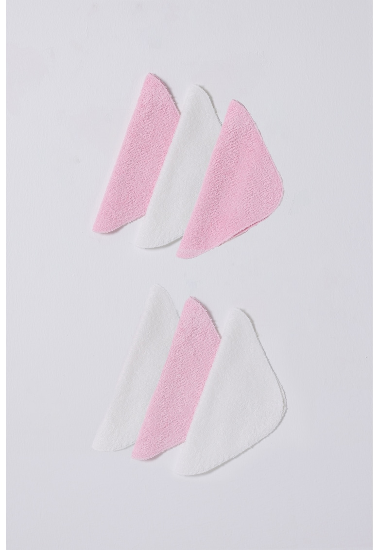 Oferte la Set de prosoape mici - 6 piese - Roz pastel/Alb optic