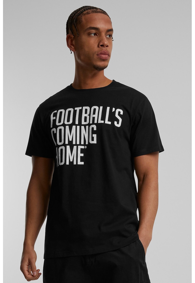 Oferte la Tricou de bumbac cu imprimeu text - Negru