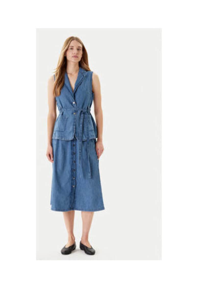 Oferte la Fusta -  90% bumbac - albastru - canepa - Albastru
