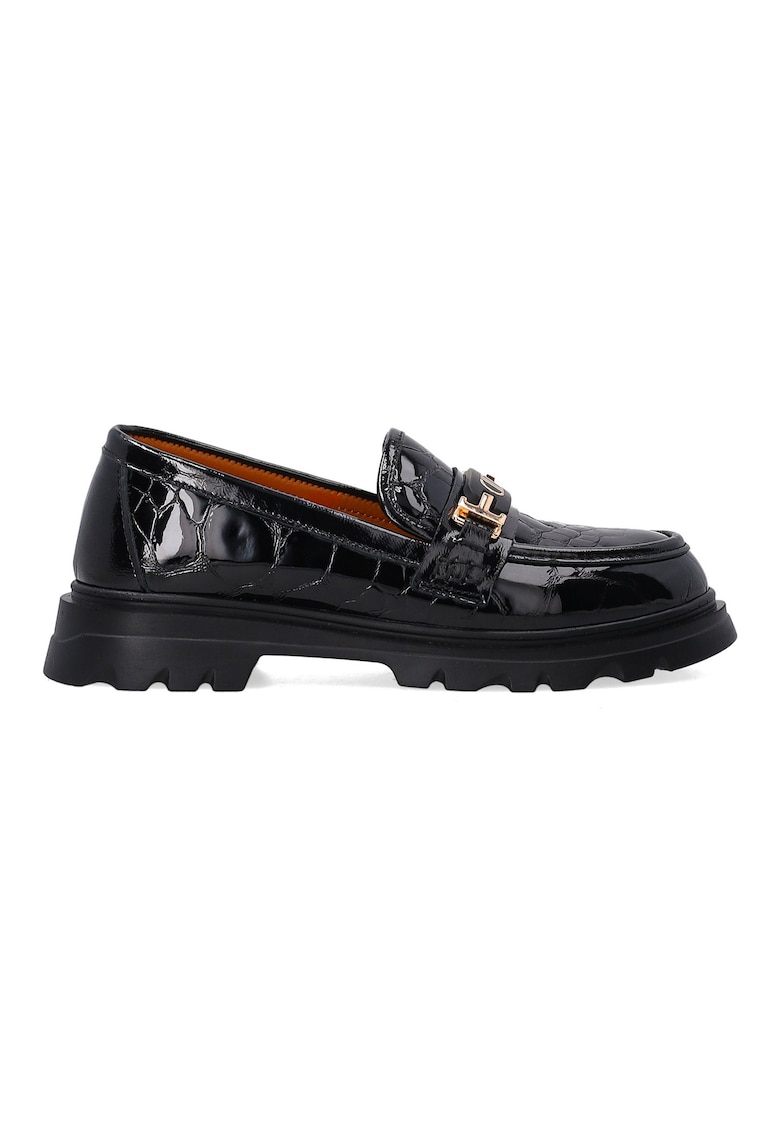 Oferte la Pantofi loafer din piele lacuita cu detalii metalice